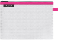 LEITZ Reißverschlusstasche WOW Traveller, Größe M, pink