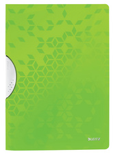 LEITZ Klemmhefter WOW ColorClip, DIN A4, PP, grün-metallic Oberflächenstruktur 