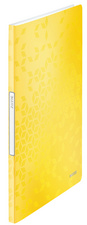LEITZ Sichtbuch WOW, A4, PP, mit 20 Hüllen, gelb-metallic laminierte Oberfläche