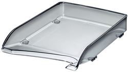 LEITZ Briefablage Elegant, DIN A4, Polystyrol, rauchtopas hochglänzend, senktre