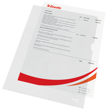 LEITZ Esselte Sichthüllen Standard, DIN A4, PP, genarbt, 0,12 mm oben und seitl