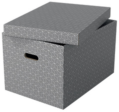 LEITZ 3 Esselte Home Aufbewahrungsboxen 17,5 l grau 26,5 x 36,5 x 20,5 cm; 1 Pa