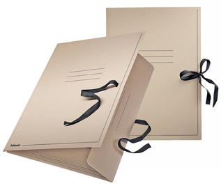 LEITZ Esselte Zeichnungsmappe, DIN A3, mit Bändern, grau aus Karton, 550 g-qm, 