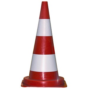 Pylon rot, weiß 75,0 cm