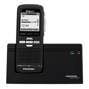 GRUNDIG Digta 7 Premium Set mit DigtaSoft One digitales Diktiergerät-Set 2 GB