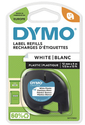 DYMO LetraTag Schriftbandkassette, Kunststoff, 12 mm x 4 m