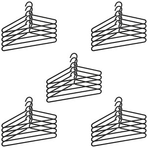 25 WENKO Kleiderbügel Lux schwarz
