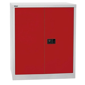 BISLEY Stahlschrank Universal E402A01506 lichtgrau, kardinalrot 91,4 x 40,0 x 100,0 cm