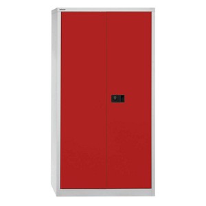 BISLEY Stahlschrank Universal E722A03506 lichtgrau, kardinalrot 91,4 x 40,0 x 180,6 cm