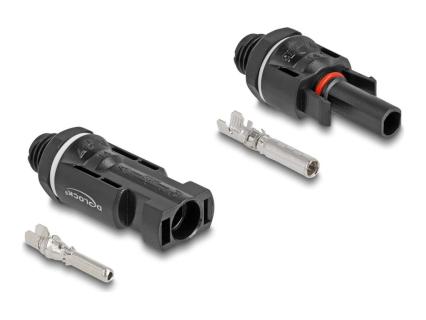 DELOCK DL4 Solar Konnektoren zum Crimpen, Stecker und Buchse