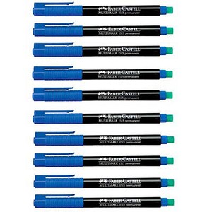 10 FABER-CASTELL MULTIMARK 1513 Folienstifte blau 0,6 mm permanent