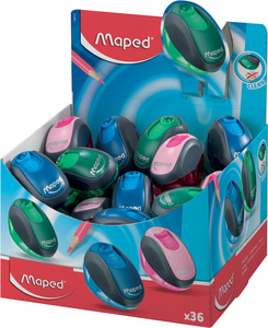 Maped Spitzdose Clean, farbig sortiert, 36er Display