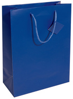 sigel Geschenktüte, mit Mattlack, Größe: S, ultramarinblau