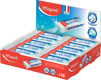 Maped Kunststoff-Radierer Technic Ultra, weiß, 20er Display