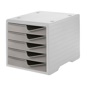 styro Schubladenbox styroswingbox  taupe DIN C4 mit 5 Schubladen