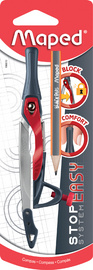 Maped Zirkelkasten Stop System mit Adapterring, rot
