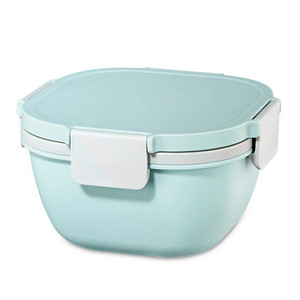 xavax® Lunchbox Salatbox To Go 10,5 cm hoch blau 1,4 l