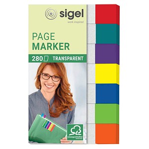 SIGEL Haftmarker Transparent mini, 84 x 50 mm, 280 Blatt (HN677)