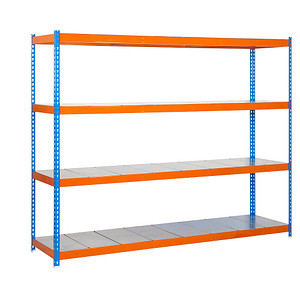 Simon Rack Schwerlastregal ECOFORTE 1506-4 457100047201564 orange, blau 150,0 x 60,0 x 200,0 cm