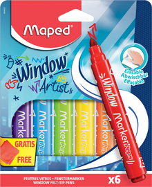 Maped Fenstermarker MARKER'PEPS Window, 6er Kartonetui