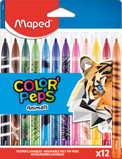 Maped Fasermaler COLOR'PEPS Animals, 12er Kartonetui