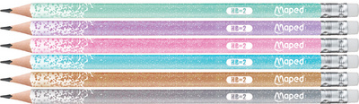 Maped Bleistift BLACK'PEPS GLITTER, mit Radierer, HB
