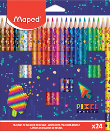 Maped Dreikant-Buntstifte PIXEL PARTY, 24er Kartonetui