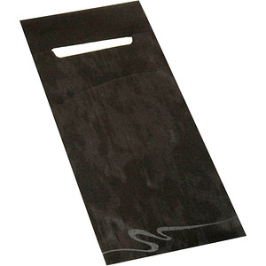 30 PAPSTAR Bestecktaschen schwarz 8,5 x 20,0 cm