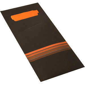 PAPSTAR Servietten-Tasche "Stripes", schwarz / orange