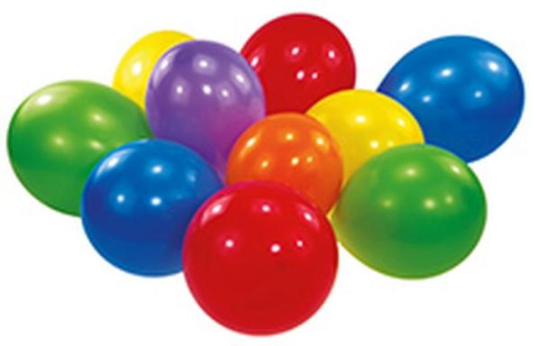 Ballons rund 100 Stück groß farbl.sort.