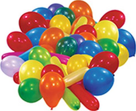 Ballons 25 Stück farblich sortiert