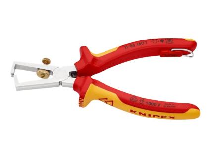 KNIPEX 11 06 160 T Abisolierzange Geeignet für Leiter mit Gummi-Isolation, Leit