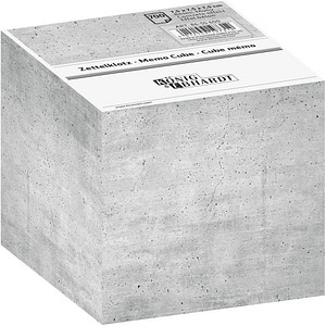 KÖNIG & EBHARDT Beton Notizwürfel grau 7,5 x 7,5 cm, ca. 700 Blatt, 1 Pack