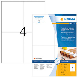 HERMA Wetterfeste Etiketten aus Spezialpapier, 105 x 148 mm