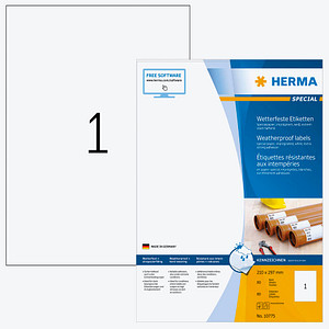 HERMA Wetterfeste Etiketten aus Spezialpapier, 210 x 297 mm