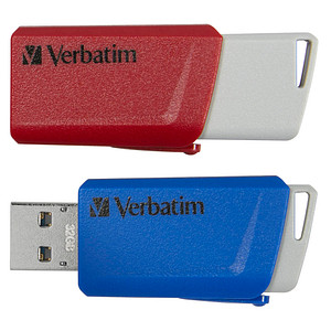 Verbatim USB-Sticks Store ´n´ Click rot, blau 32 GB