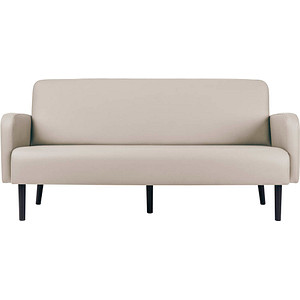 PAPERFLOW 3-Sitzer Sofa LISBOA, Kunstlederbezug, weiß