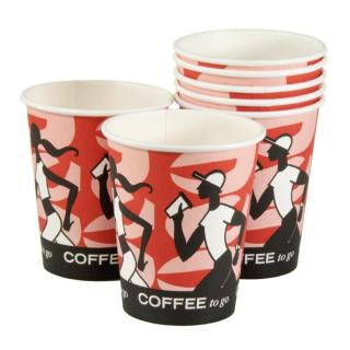 *Kaffeebecher Coffee-Cups 8oz/200 ml, "Coffee Grabbers", Ø 80 mm, FSC | 50 Stück passender Deckel Artikelnummer 85221