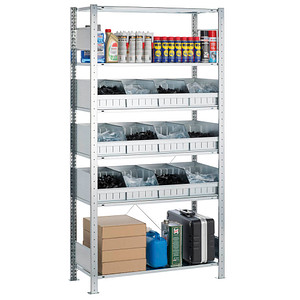 SCHULTE Kleinteileregal 14271 silber, verzinkt 100,0 x 40,0 x 200,0 cm