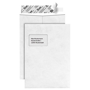 Tyvek Versandtaschen C4, mit Fenste r, 55 g/qm, weiß (8776231)