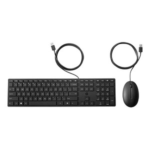 HP Wired 320MK Tastatur-Maus-Set kabelgebunden schwarz
