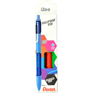 Pentel Druck-Kugelschreiber iZee, 4er Etui, Basisfarben