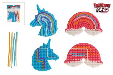 Fingerpr. Maze Unicorn Rainb., sortiert