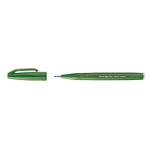 PentelArts Faserschreiber Brush Sign Pen SES 15, olivgrün