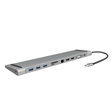 LOGILINK Dockingstation USB 3.2, 2x HDMI 11-Port, PD5, schw.