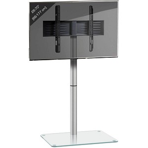 VCM my media TV-Ständer Alani silber, klarglas