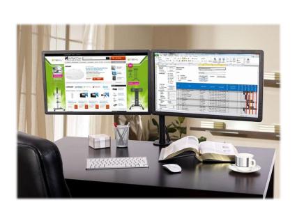 TECHLY Schreibtischhalterung f. 2LCD 13"-27" Klemme waagere.