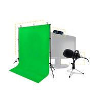 PIXMINDS STEELPLAY Pro HD Streamers 4 in 1 Pack Mikrofon + Webcam + Greenscreen