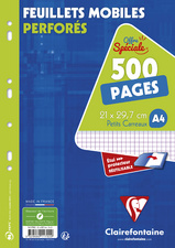 Clairefontaine Feuillets mobiles perforés, A4, quadrillé 5x5