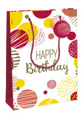 Clairefontaine Geschenktüte "Happy Birthday rosa", mittel